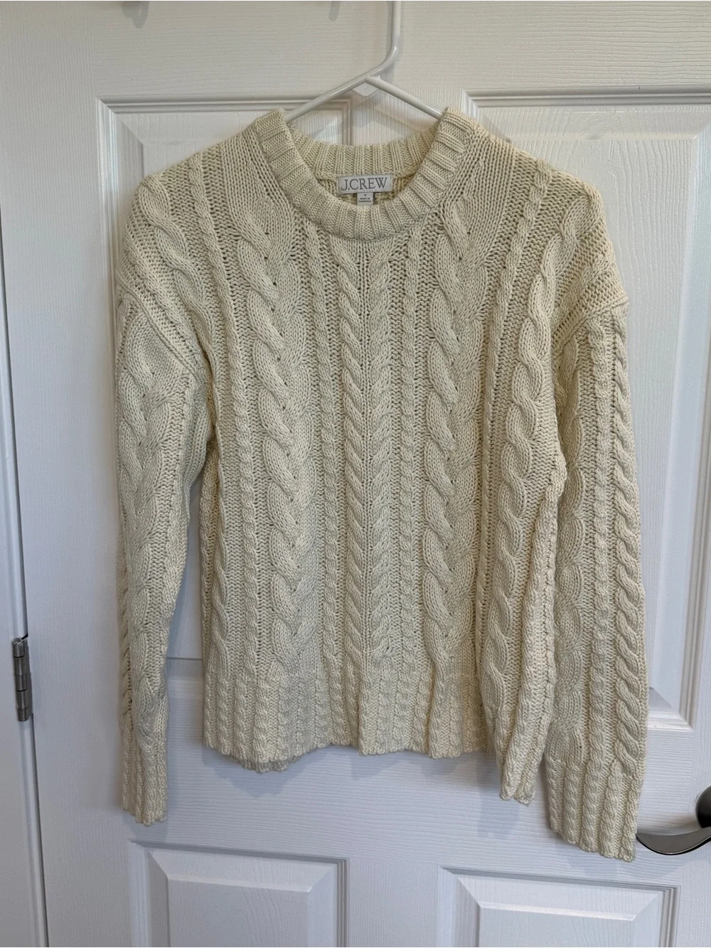 J crew Cable-knit crewneck sweater